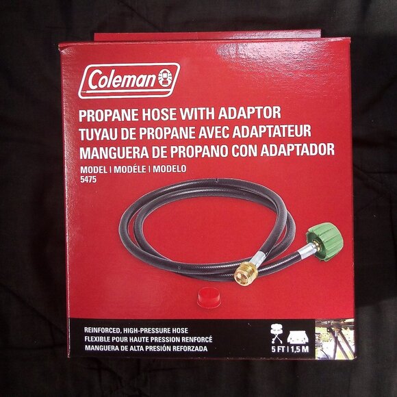 NEW Coleman Propane Hose With Adaptor 5' Ft - Picture 1 of 3